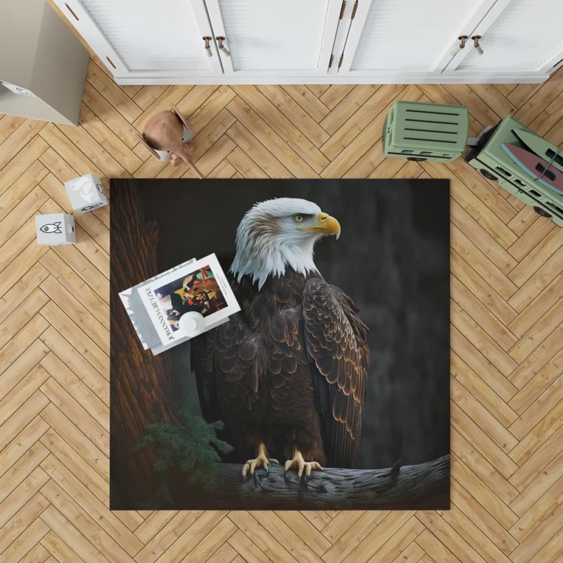 Majestic Soaring Eagle Art Rug