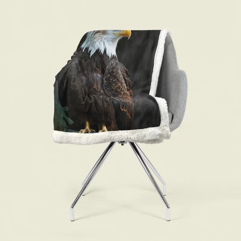 Majestic Soaring Eagle Art Sherpa Fleece Blanket 1