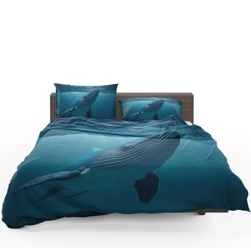 Majestic Whale Swimming Ocean Bedding Set 1