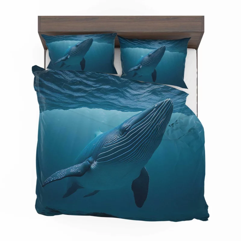 Majestic Whale Swimming Ocean Bedding Set 2