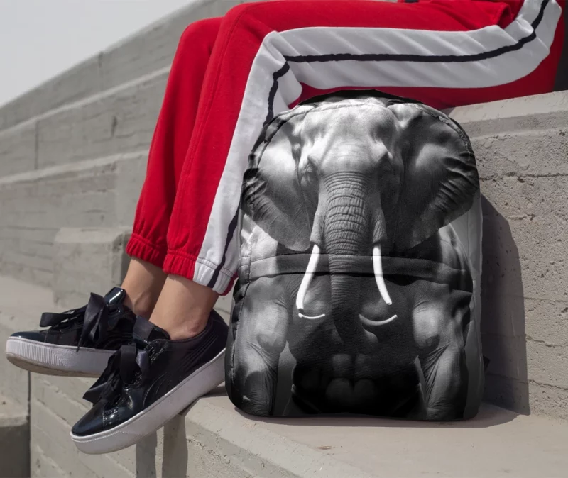 Man Carrying an Elephant Minimalist Backpack 1