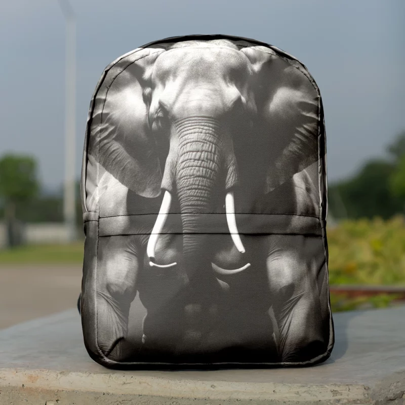 Man Carrying an Elephant Minimalist Backpack