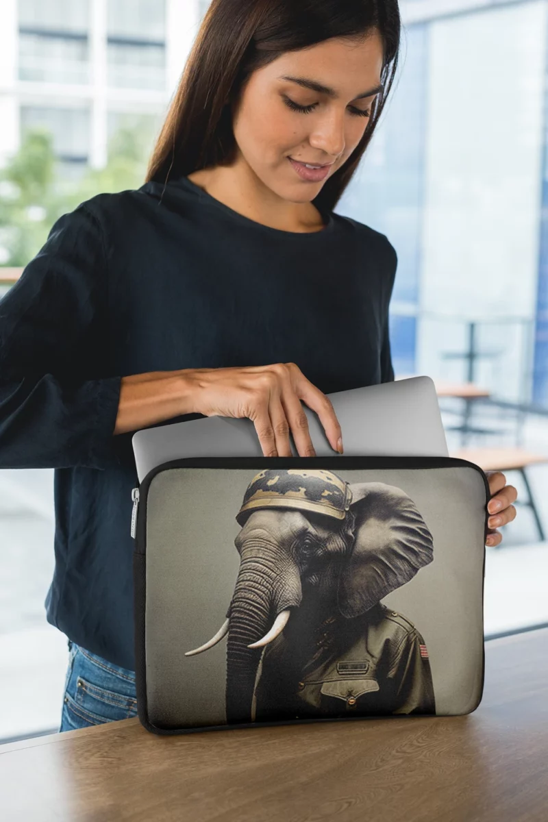 Man Wearing an Elephant Mask Laptop Sleeve 1