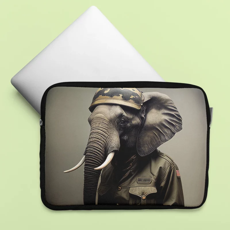 Man Wearing an Elephant Mask Laptop Sleeve