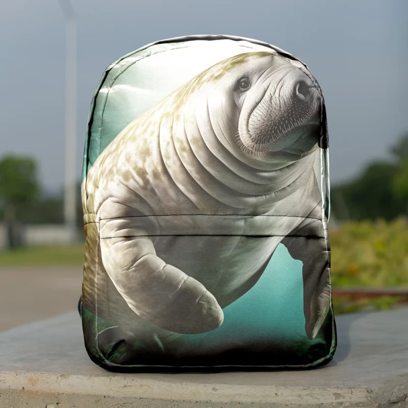 Manatee Swimming in Ocean Minimalist Backpack