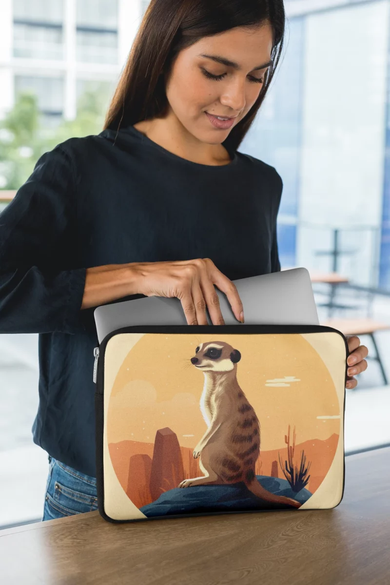 Meerkat in the Desert Laptop Sleeve 1