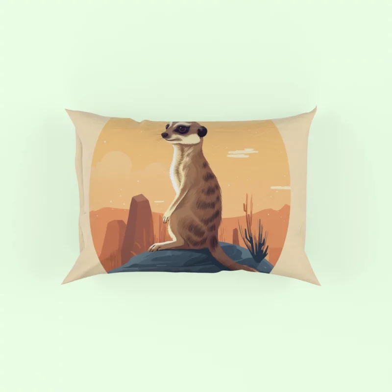 Meerkat in the Desert Pillow Case