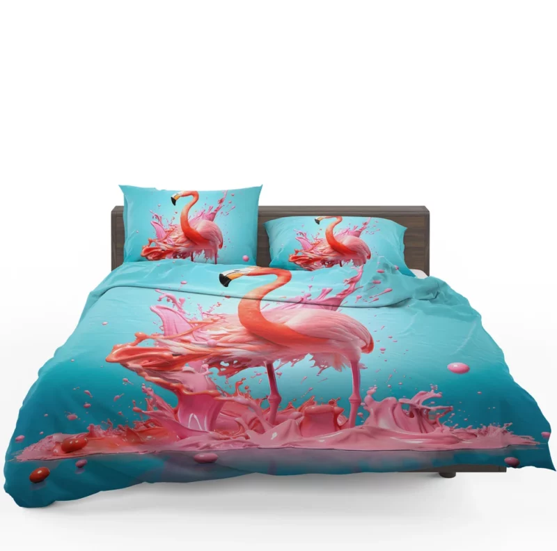 Melting Flamingo Artwork Bedding Set 1