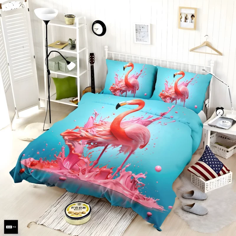 Melting Flamingo Artwork Bedding Set