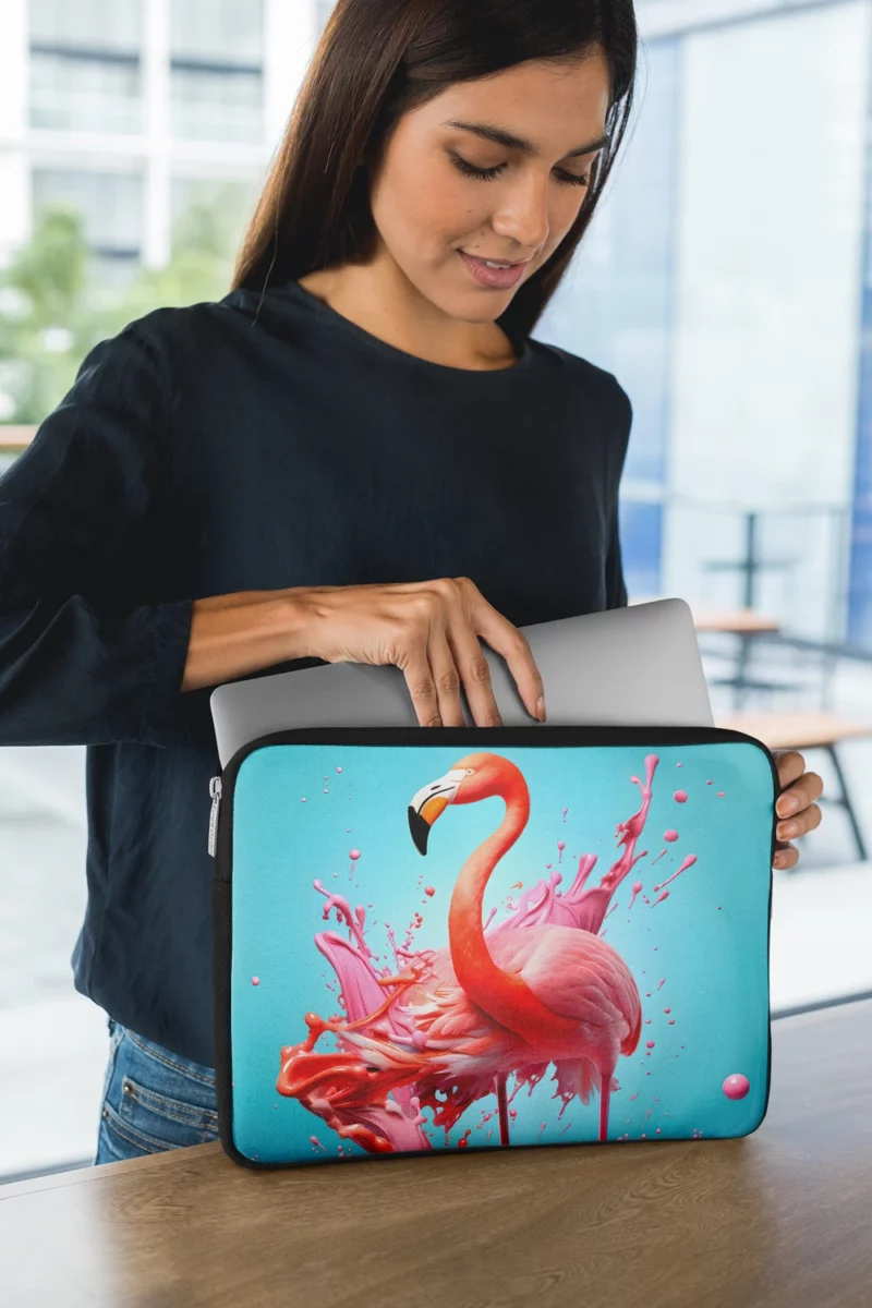 Melting Flamingo Artwork Laptop Sleeve 1