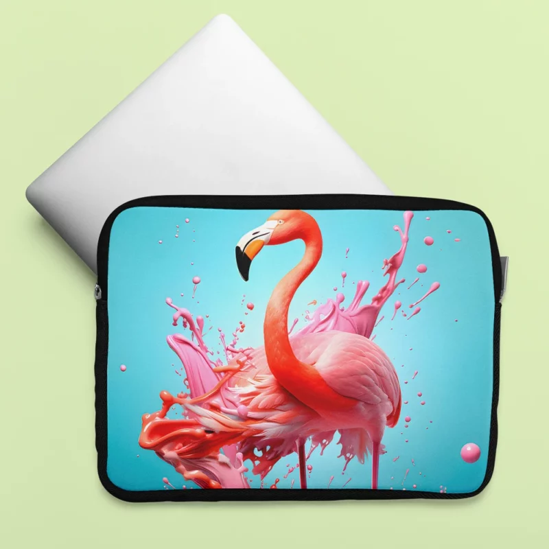 Melting Flamingo Artwork Laptop Sleeve