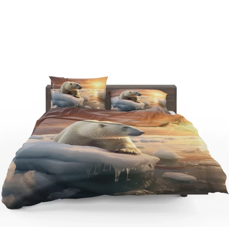 Melting Ice Threatens Polar Bears Bedding Set 1