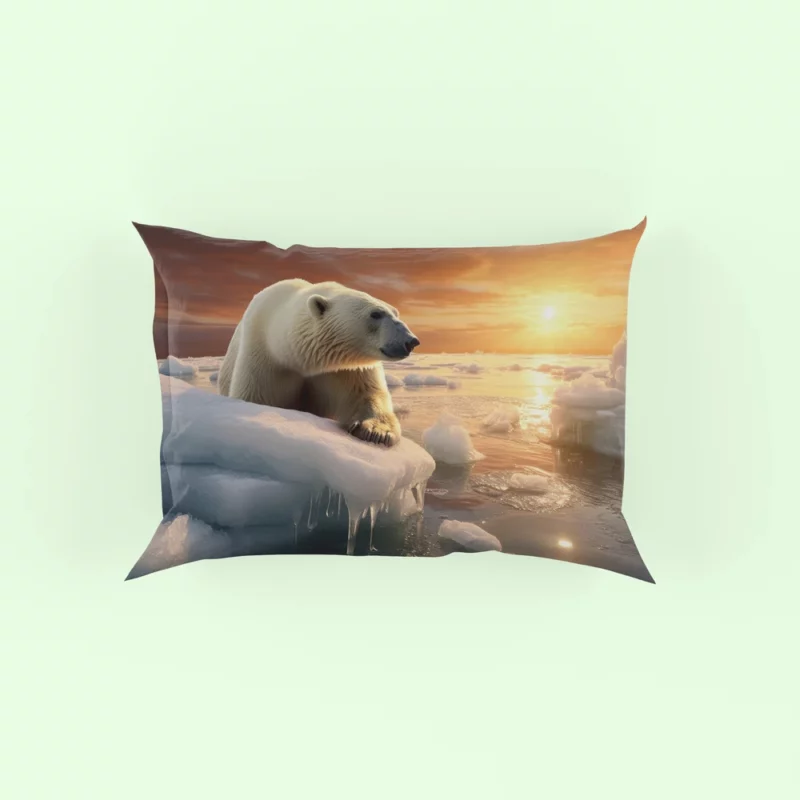 Melting Ice Threatens Polar Bears Pillow Case