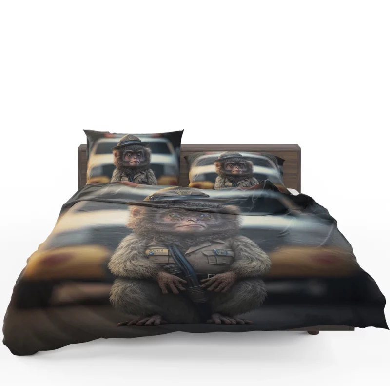 Monkey Police Officer Bedding Set 1