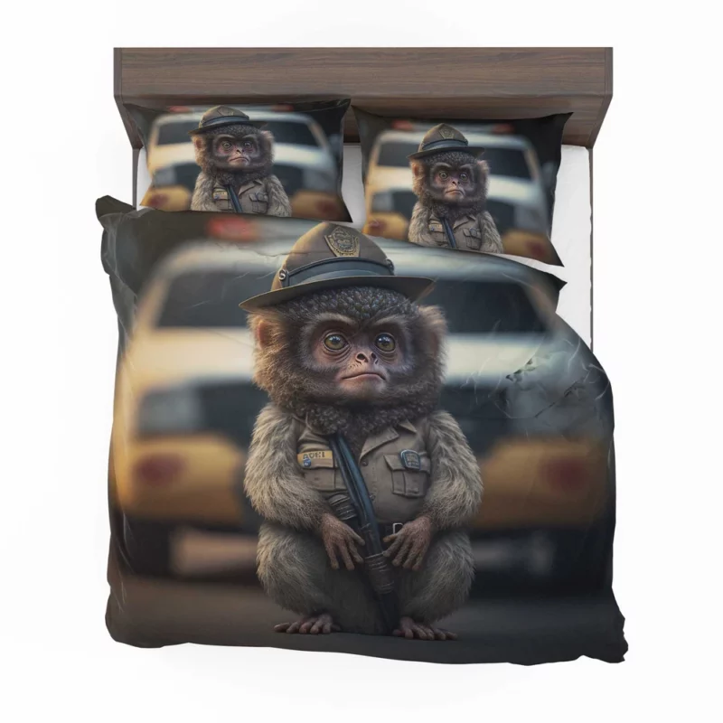 Monkey Police Officer Bedding Set 2