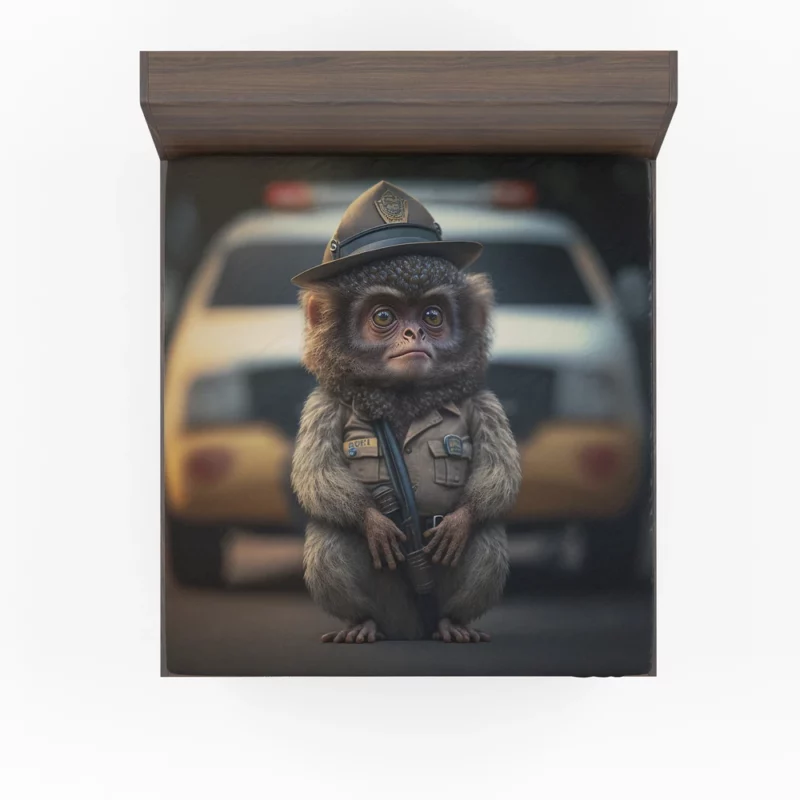 Monkey Police Officer Fitted Sheet