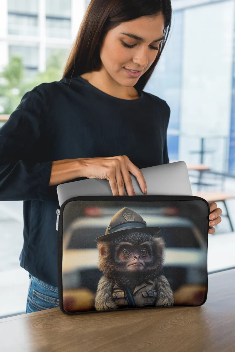 Monkey Police Officer Laptop Sleeve 1