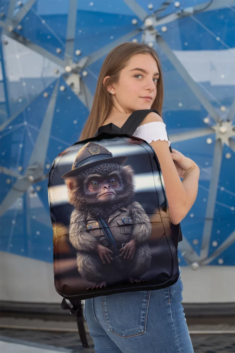 Monkey Police Officer Minimalist Backpack 2