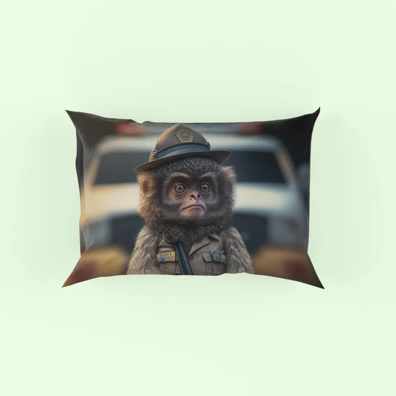 Monkey Police Officer Pillow Case
