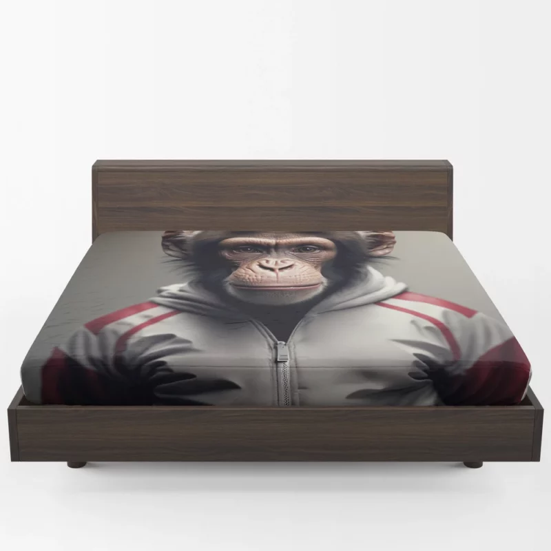 Monkey With Label Fitted Sheet 1