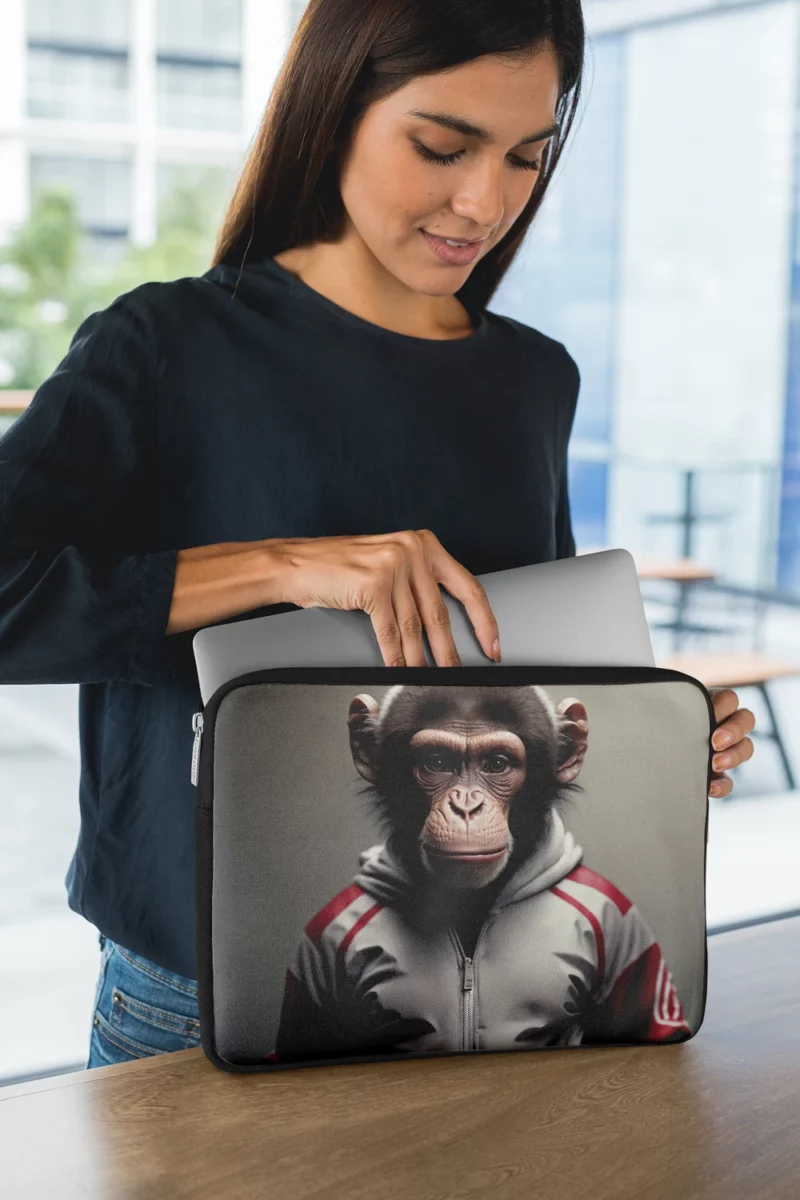 Monkey With Label Laptop Sleeve 1