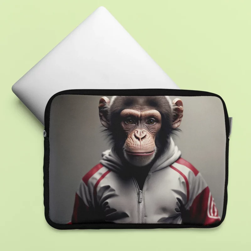 Monkey With Label Laptop Sleeve