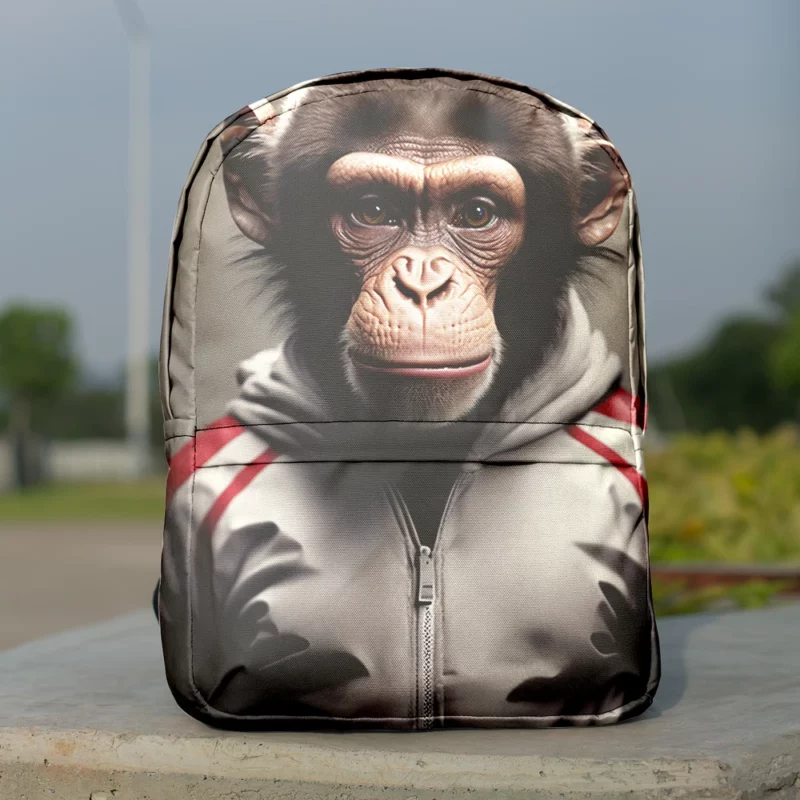 Monkey With Label Minimalist Backpack