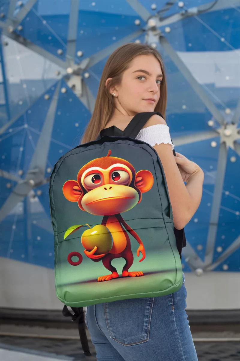 Monkey With an Apple Minimalist Backpack 2