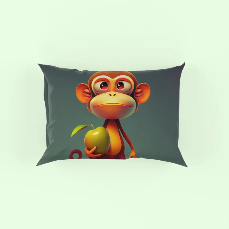 Monkey With an Apple Pillow Case