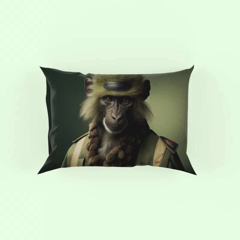 Monkey in Green Clothes Pillow Case