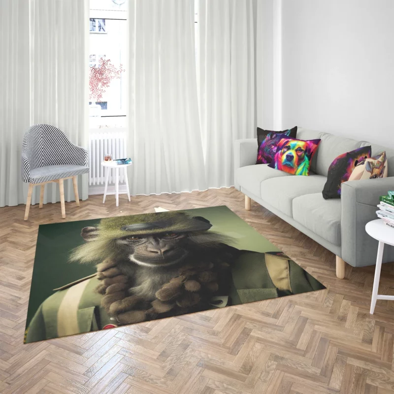 Monkey in Green Clothes Rug 2