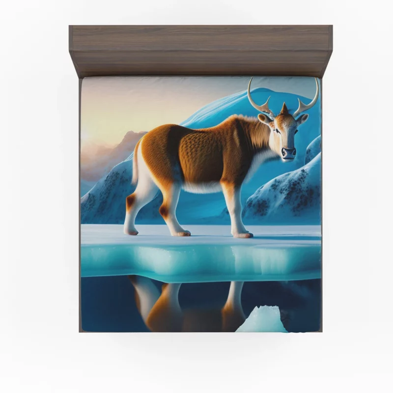 Moose on an Iceberg Fitted Sheet