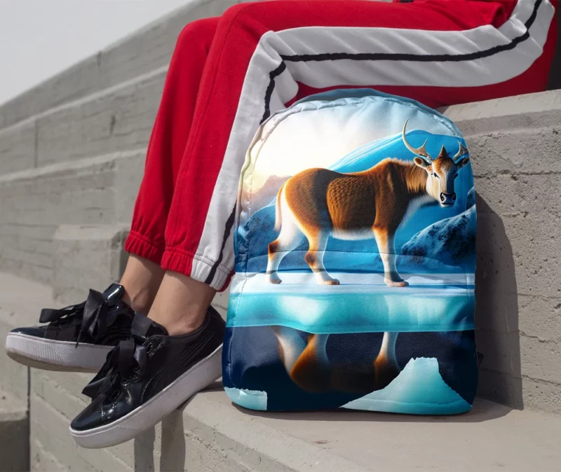 Moose on an Iceberg Minimalist Backpack 1