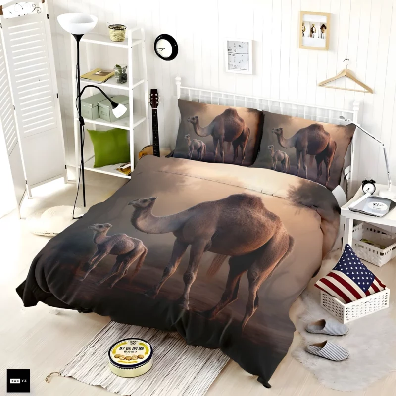 Mother Camel and Baby Bedding Set