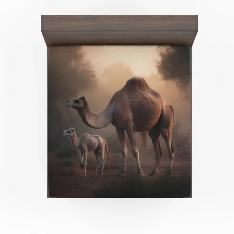 Mother Camel and Baby Fitted Sheet