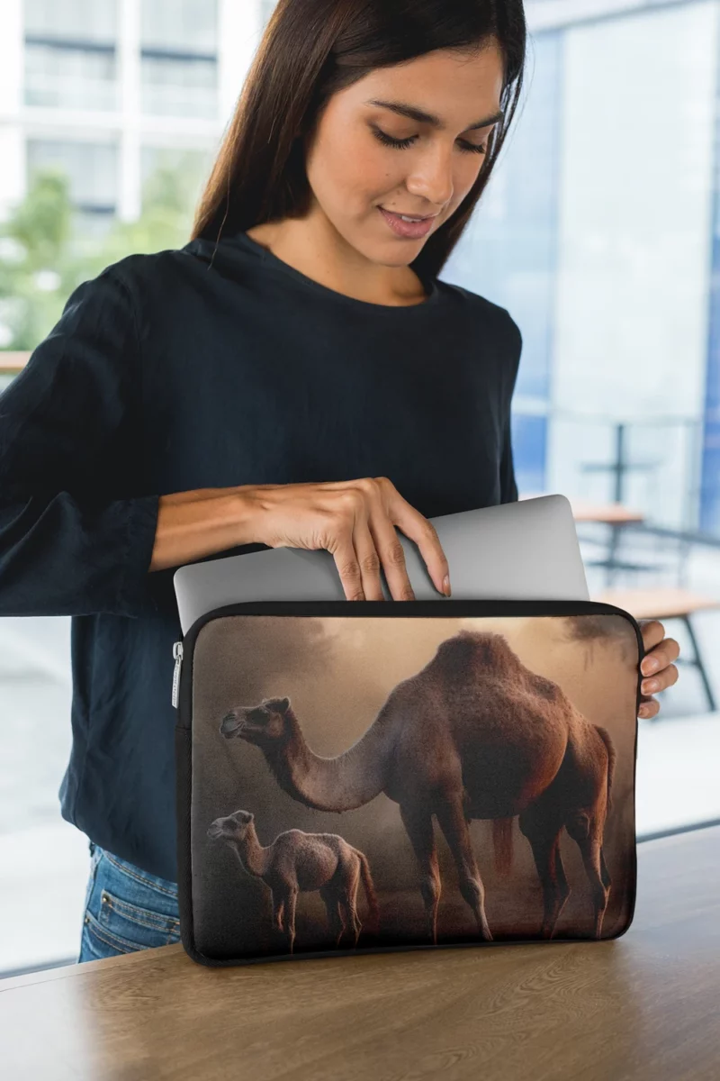 Mother Camel and Baby Laptop Sleeve 1