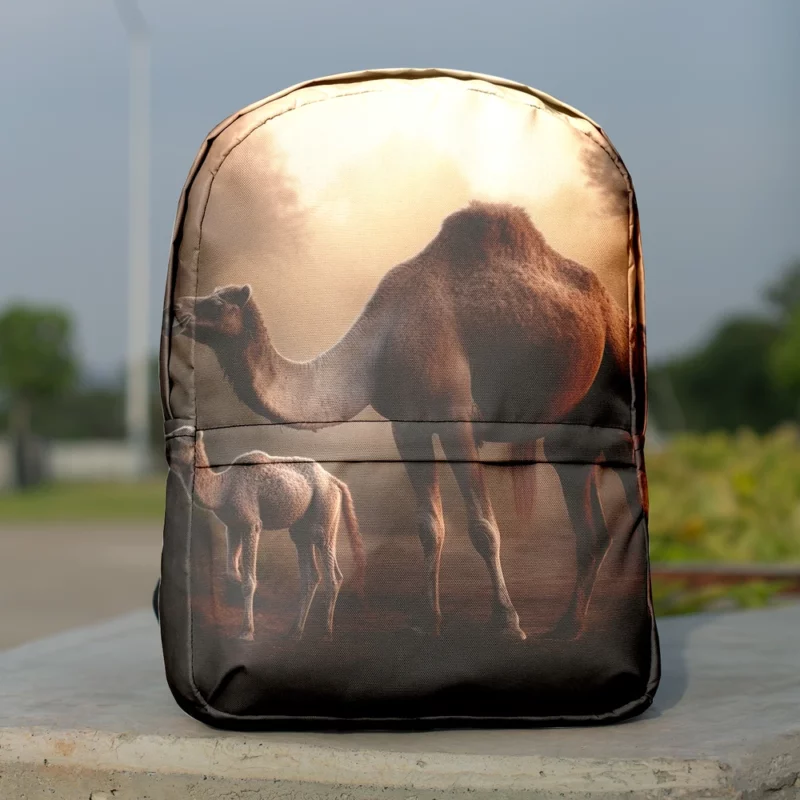 Mother Camel and Baby Minimalist Backpack