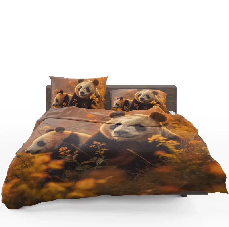 Mother Panda and Cub in Nature Bedding Set 1