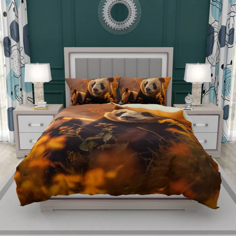 Mother Panda and Cub in Nature Bedding Set 2