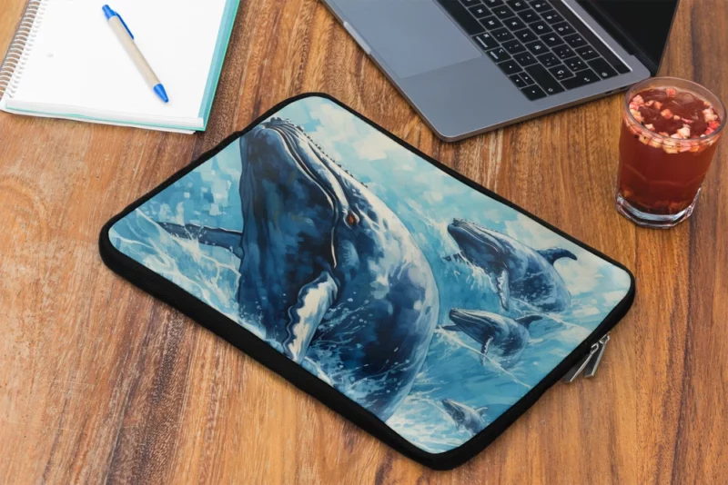 Mother Whale and Babies Laptop Sleeve 2