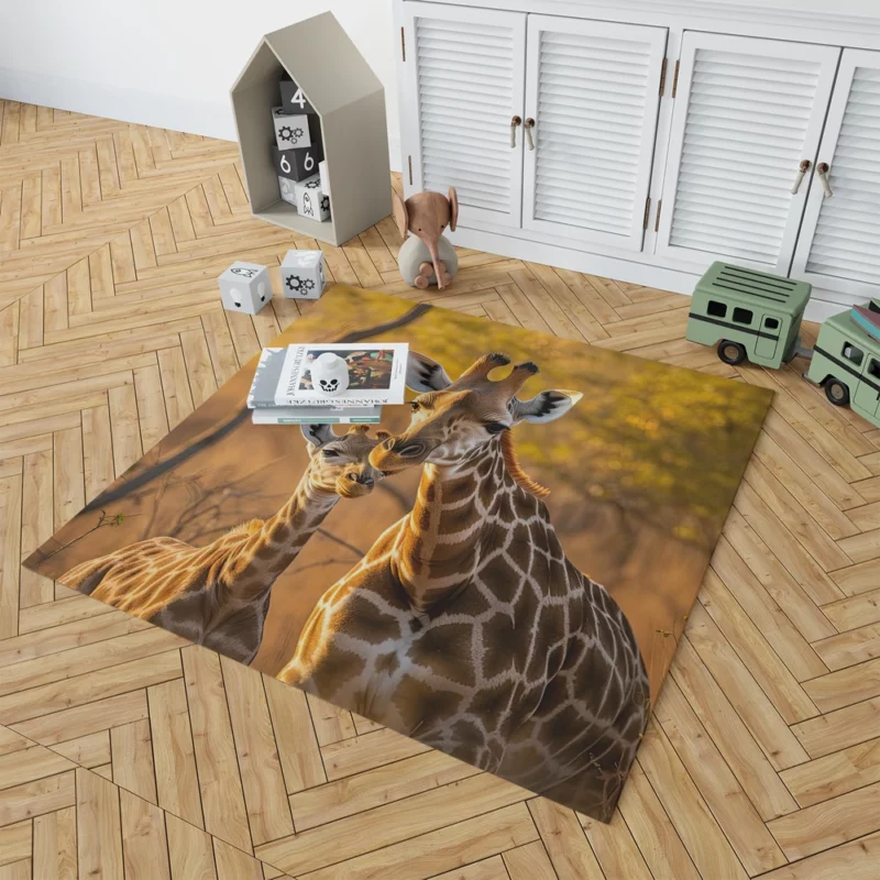 Mother and Baby Giraffe Rug 1