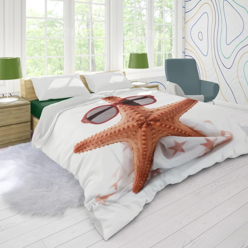 Movie Star Starfish Illustration Duvet Cover