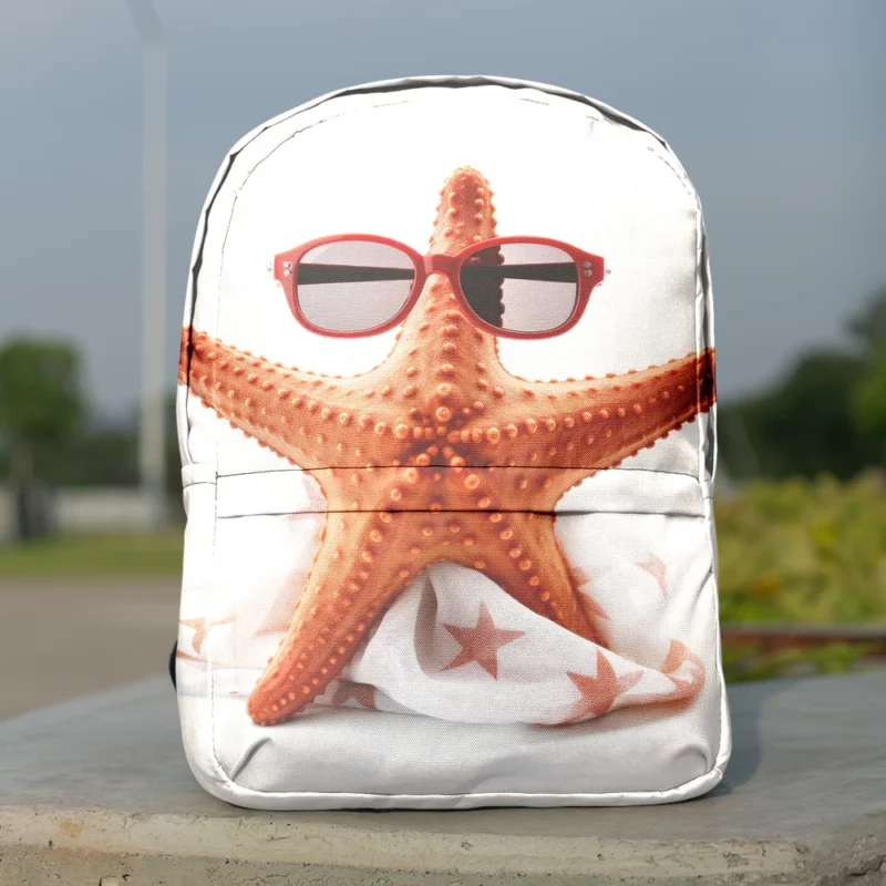Movie Star Starfish Illustration Minimalist Backpack