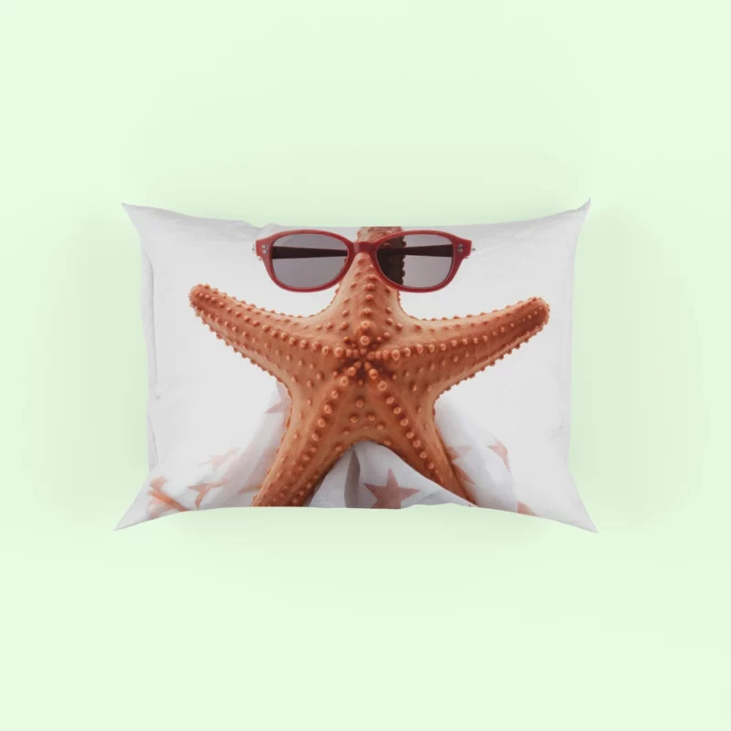 Movie Star Starfish Illustration Pillow Case