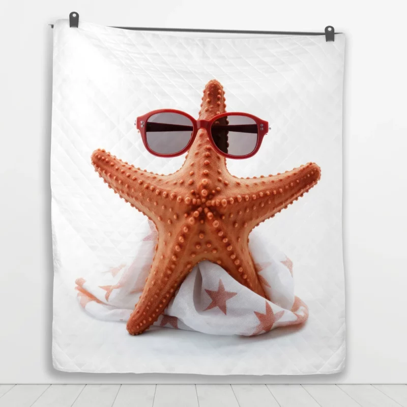 Movie Star Starfish Illustration Quilt Blanket 1