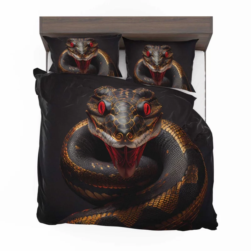 Mystical Serpent with Dragon Horns Bedding Set 2