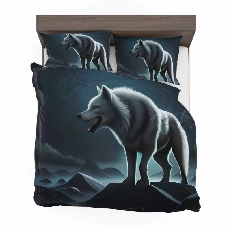 Mythological Wolf Illustration Bedding Set 2