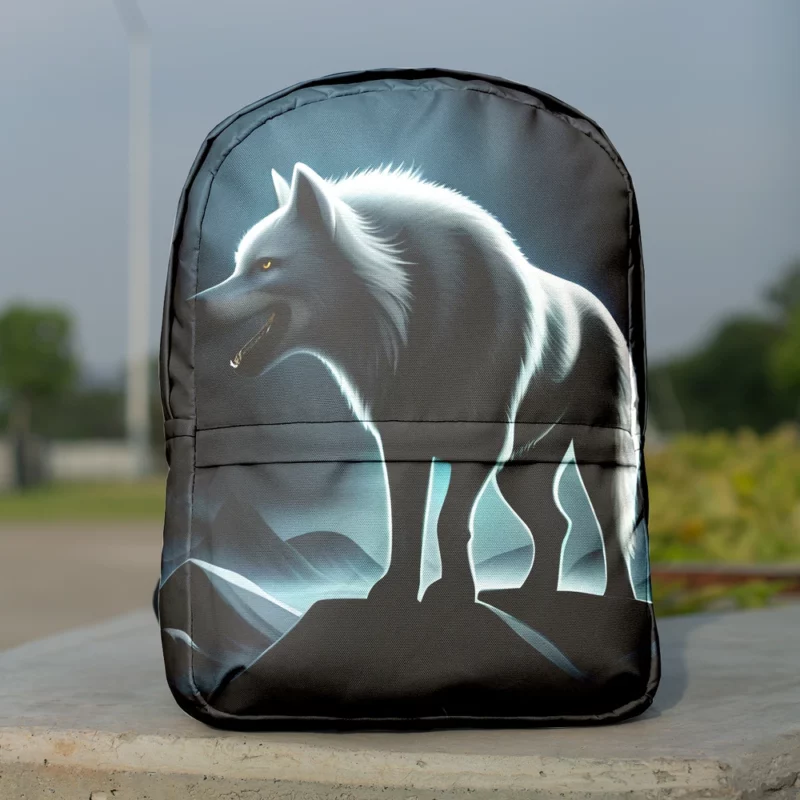 Mythological Wolf Illustration Minimalist Backpack