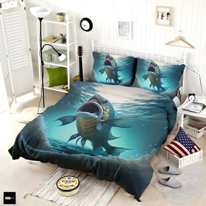 Naughty Shark with Quirky Features Bedding Set