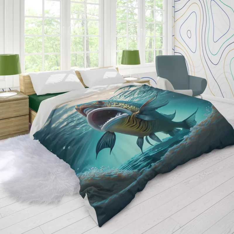 Naughty Shark with Quirky Features Duvet Cover